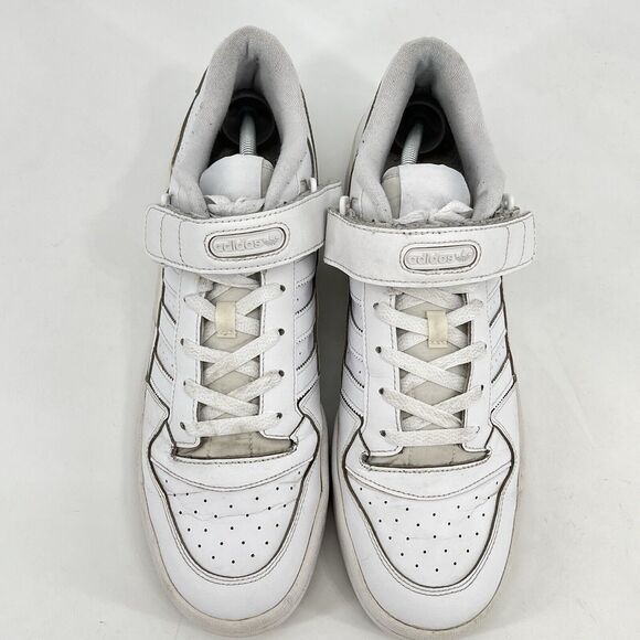 Adidas Triple White Forum Low Sneakers Size 12 ART #FY7755 - Picture 2 of 10